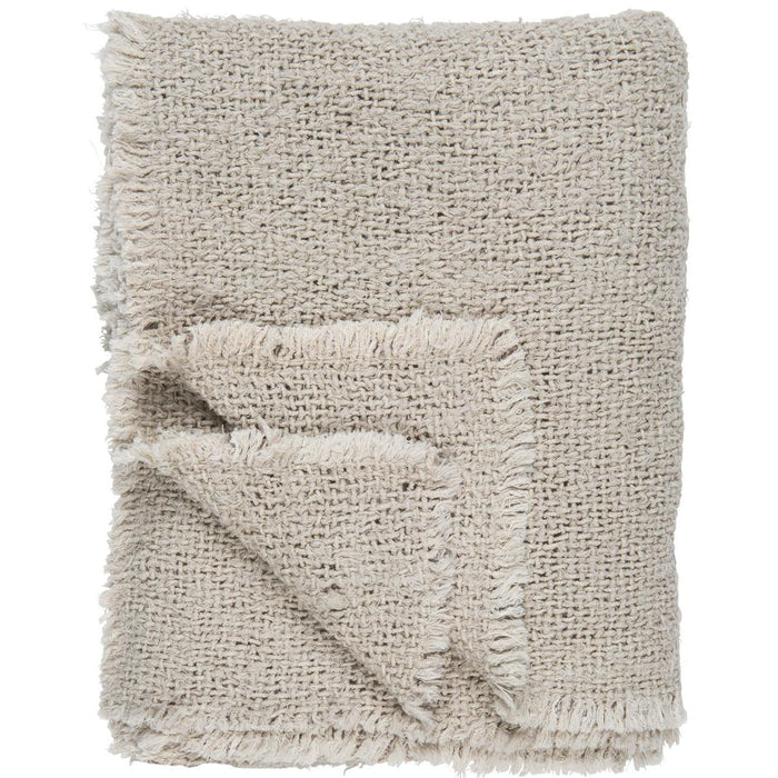 Throw Toulouse coarsely woven w/fringed edges