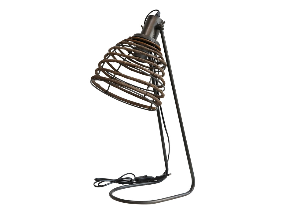 Borðlampi Rattan "Antigue Coal"