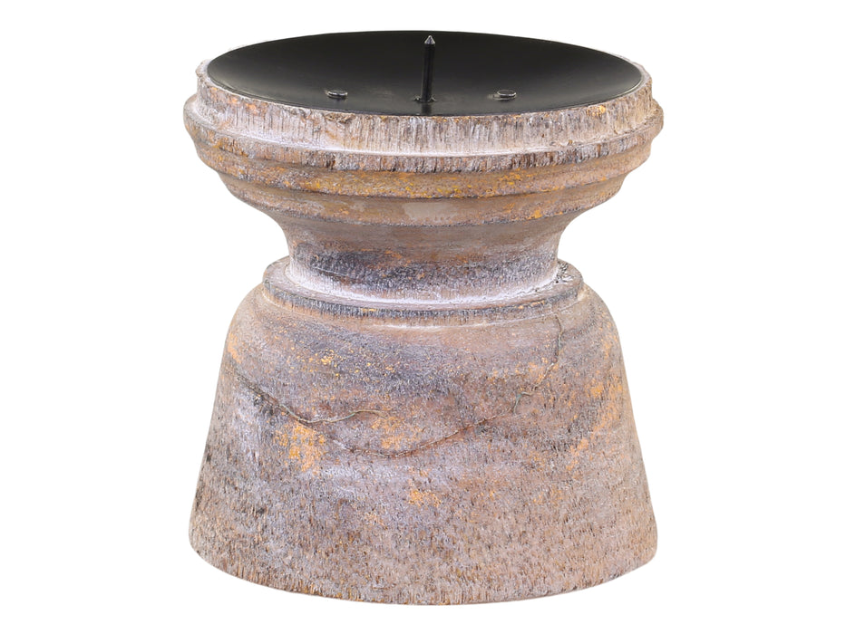 Kertastjaki ljós viður m gylltu