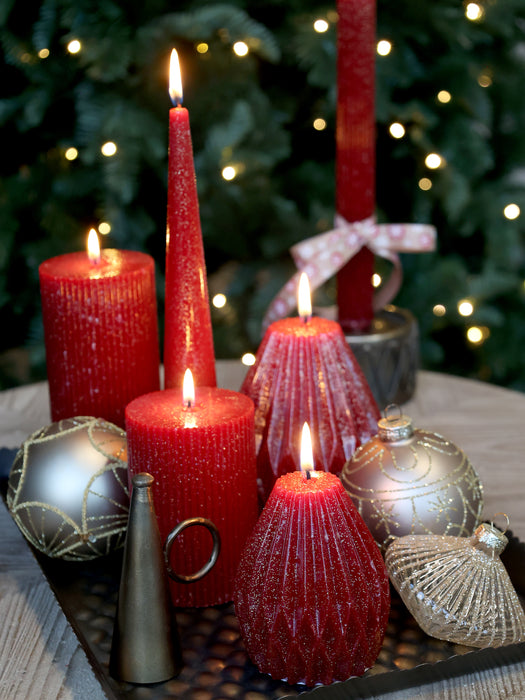 Kerti með glimmer - rautt