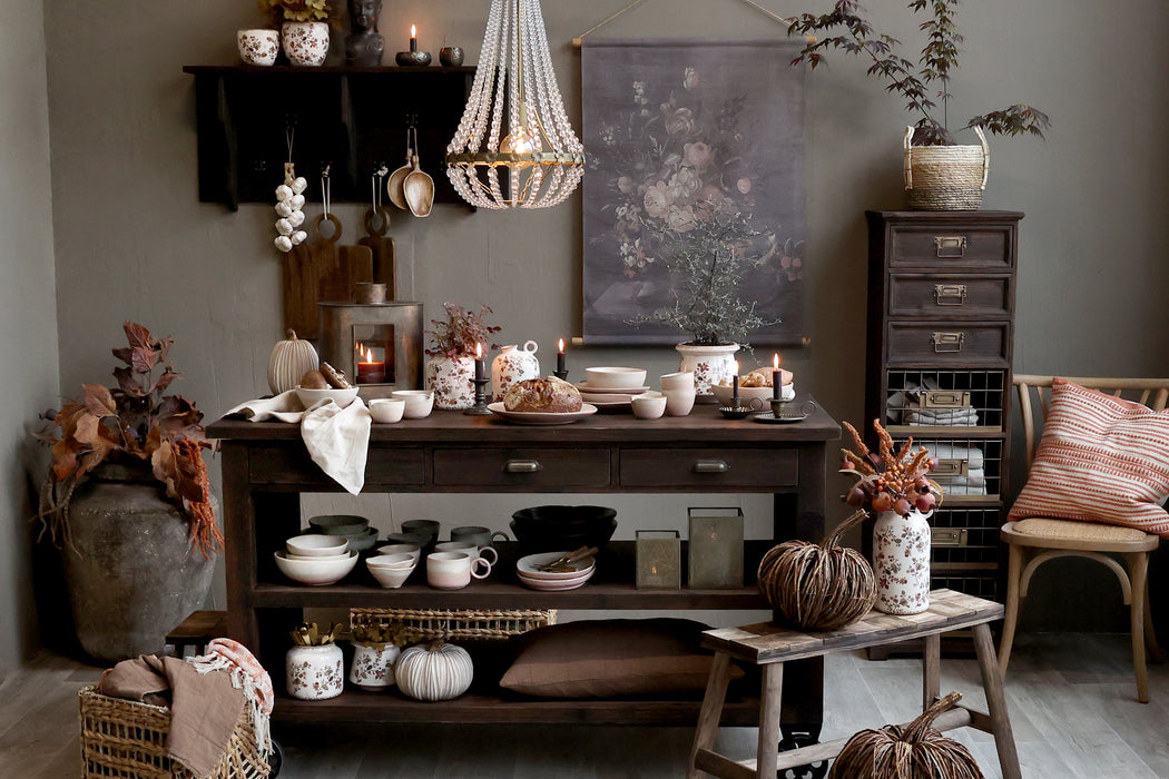 Loftljós í frönskum stíl með gler perlum