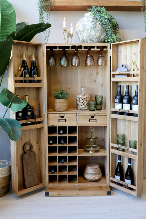 Kertalukt með viðarbotni Brass minni