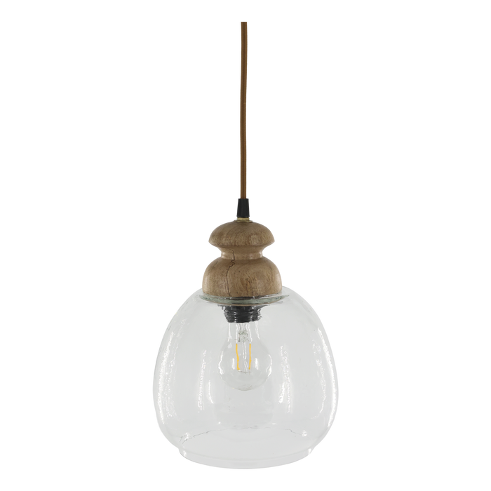 Loftljós gler og viður