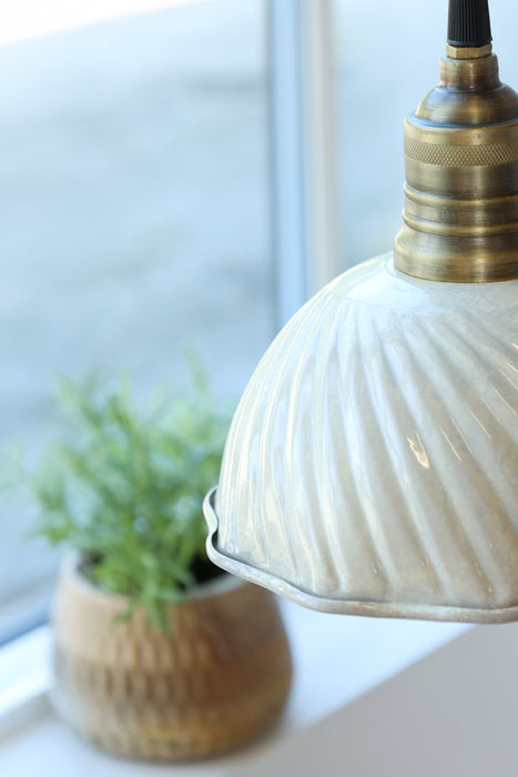 Loftljós gler Lunel Creme