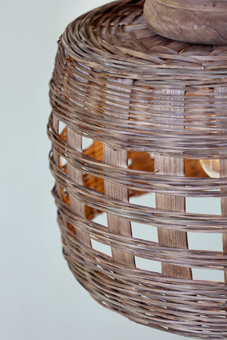 Loftljós úr Rattan handgert