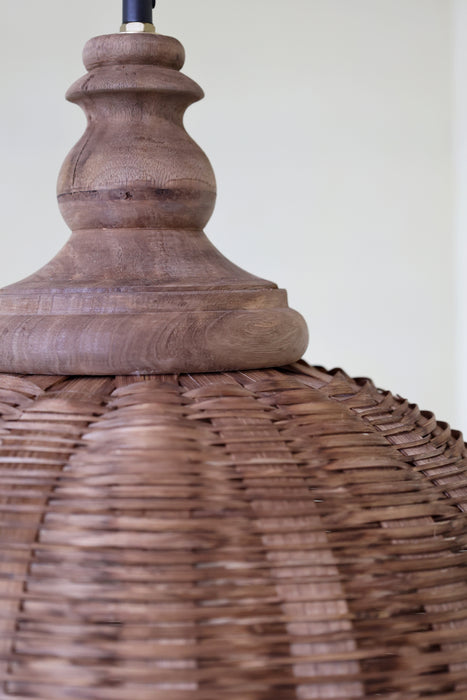 Loftljós úr Rattan handgert