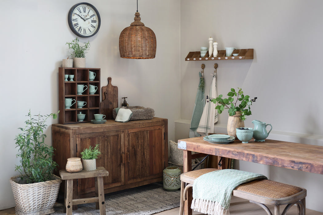 Loftljós úr Rattan handgert