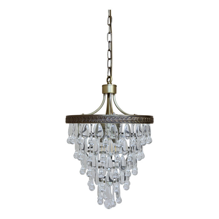 Handgerð Versailles ljósakróna - antique brass - minni