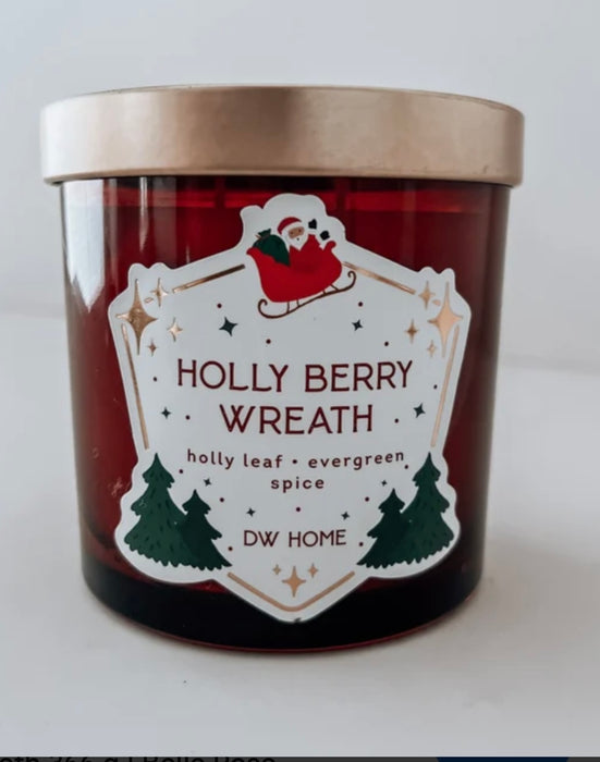 Holly Berry Wreath - Holly Green & Evergreen Spice