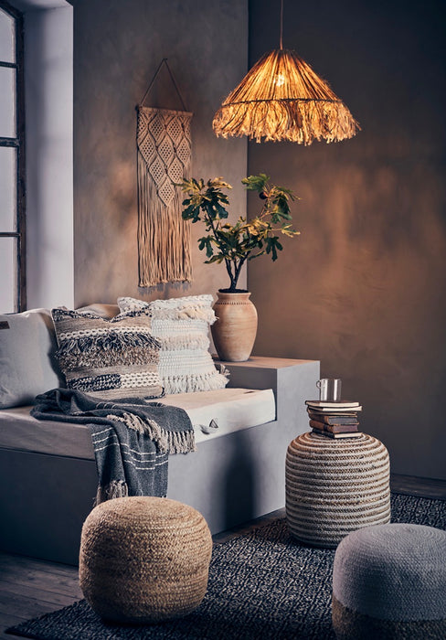 MINNA Púðaver beige/grátt/elfenben