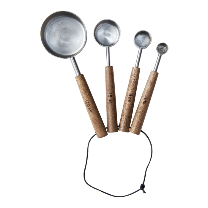 Mæliskeiðar, mangoviður og járn