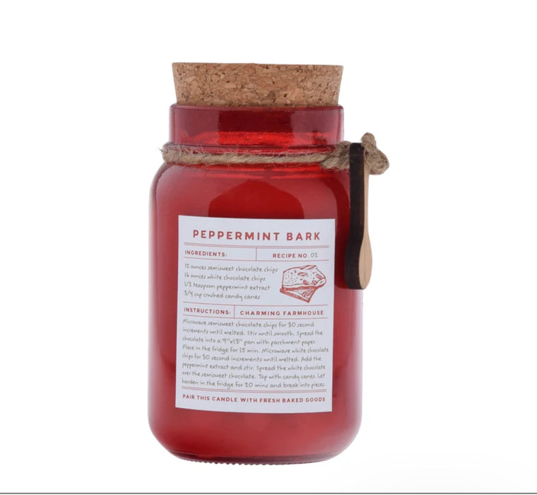 Peppermint Bark ilmkerti með tréskeið