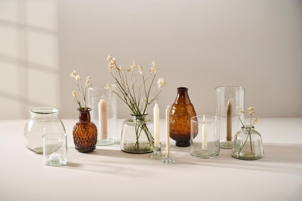 Glær vasi fyrir kerti 3,8cm