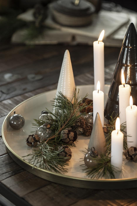 Jólakúlur 8 stk í poka Grátt