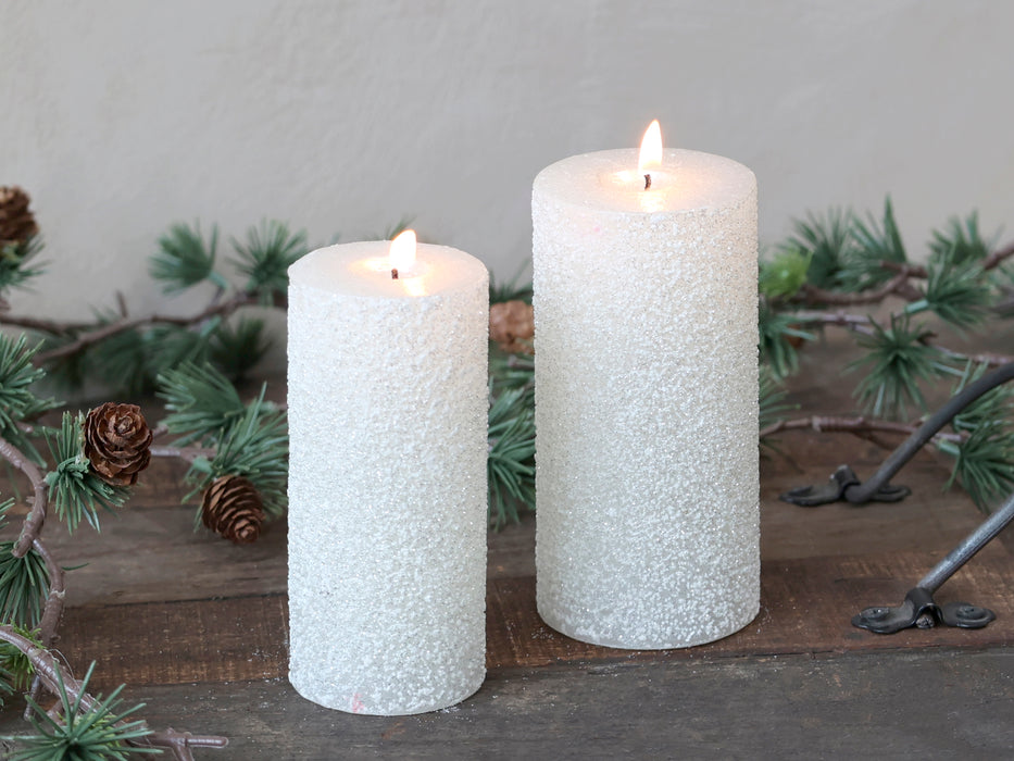 Kubbakerti með glimmer "Cream"